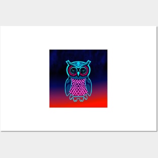 Copy of Synthwave owl Posters and Art